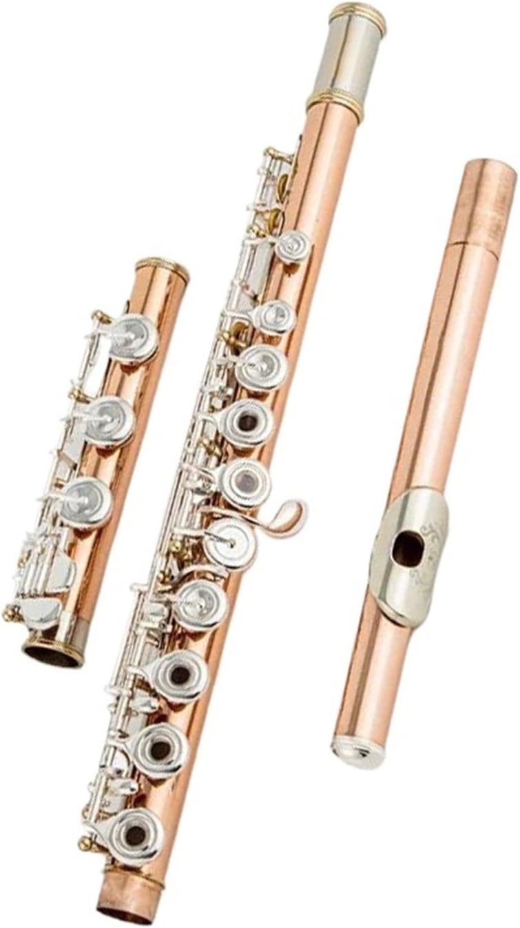 フルート楽器 17穴ゴールドフルートプロフェッショナルホワイト